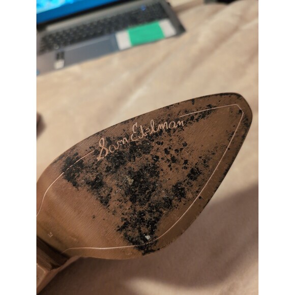 SAM EDELMAN Annabel Tall Western Boots Women's Shoes Amarillo Sand Suede US 9 M - Picture 3 of 7